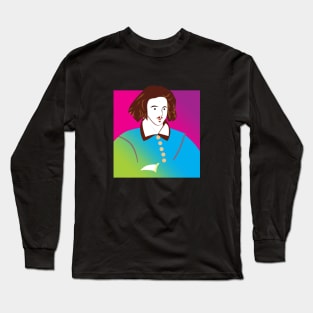 CHRISTOPHER MARLOWE, POP ART COLOURS - poet, spy, Elizabethan, friend of Shakespeare Long Sleeve T-Shirt